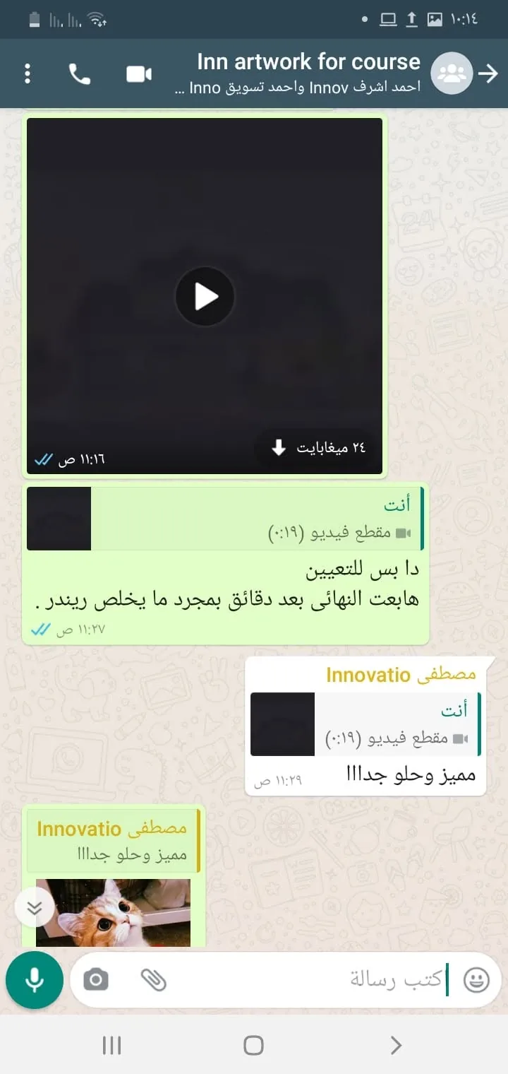 مصطفى، Innovation — رأي في معاينة فيديو قبل تسليم النسخة النهائية.